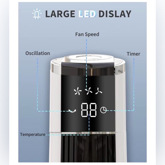 VEOHAUT Tower Fan - Oscillating Fan with Remote - Picture 5 of 12